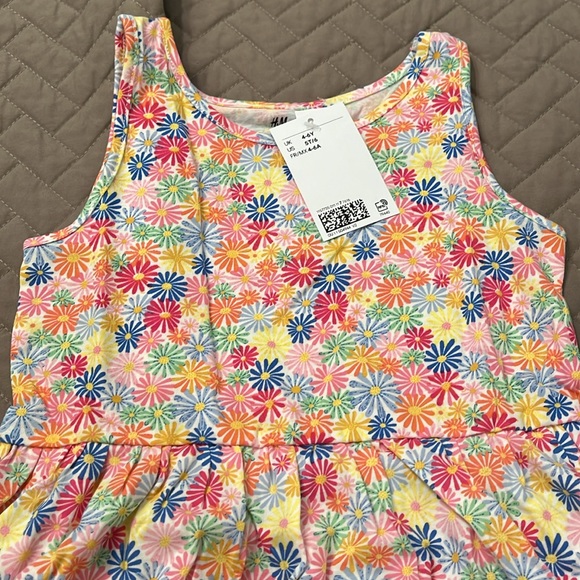 H&M Floral Patterned Cotton Dress/NWT/5T - Picture 5 of 10